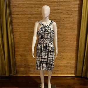 Eliza J Unique Neck Line Dress Mid Length